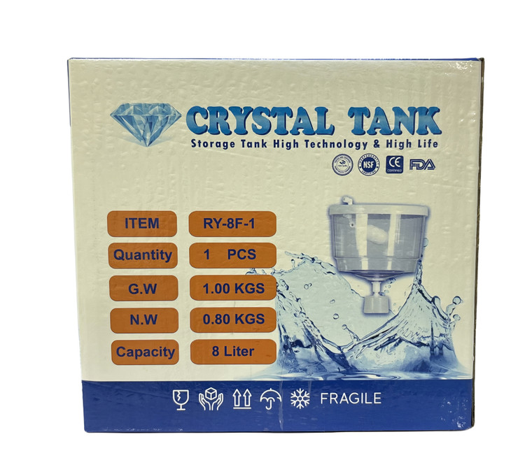 مخزن آب سردکن برند crystal tank ظرفیت 8 لیتری شناور دار