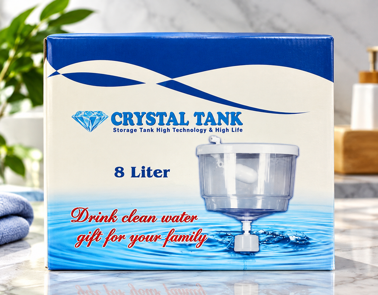 مخزن آب سردکن برند crystal tank ظرفیت 8 لیتری شناور دار