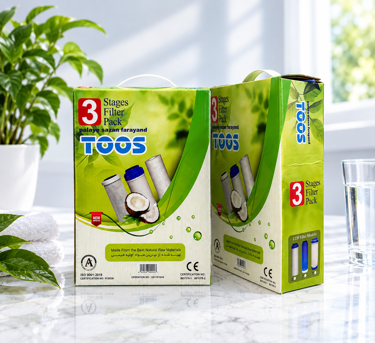 فیلتر پک مرحله 1 و 2 و 3 خانگی toos